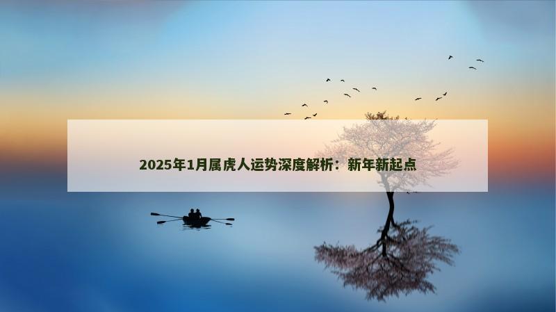 2025年1月属虎人运势深度解析：新年新起点