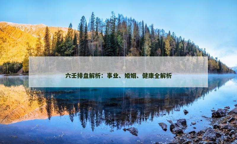 六壬排盘解析：事业、婚姻、健康全解析