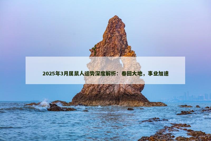 2025年3月属鼠人运势深度解析：春回大地，事业加速