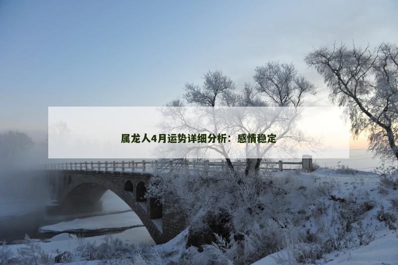 属龙人4月运势详细分析：感情稳定