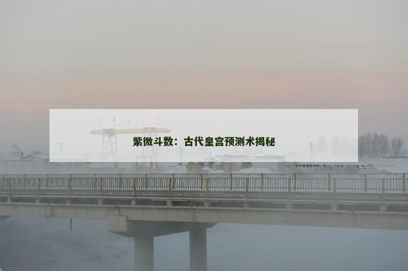 紫微斗数：古代皇宫预测术揭秘
