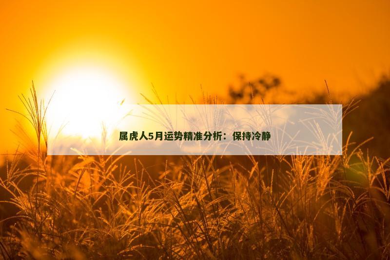 属虎人5月运势精准分析：保持冷静