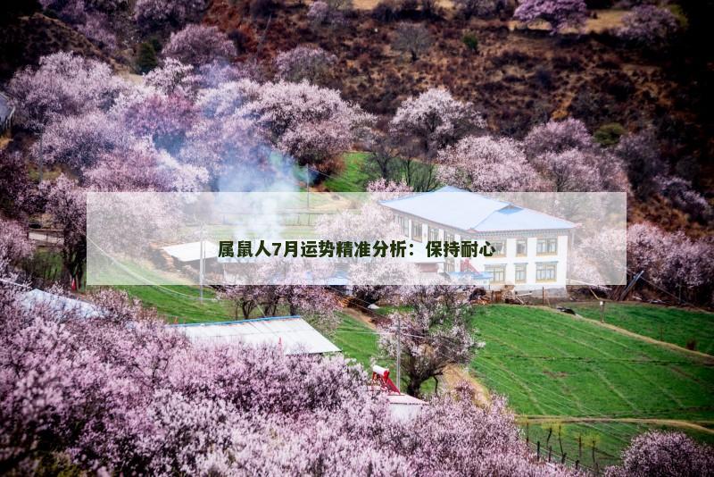 属鼠人7月运势精准分析：保持耐心