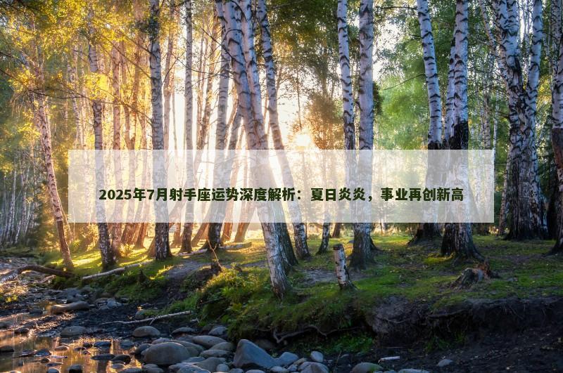 2025年7月射手座运势深度解析：夏日炎炎，事业再创新高