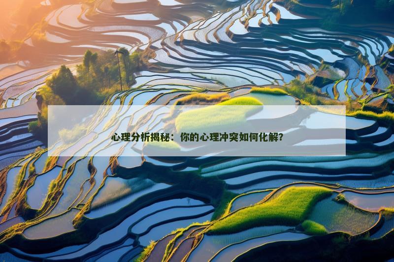 心理分析揭秘：你的心理冲突如何化解？