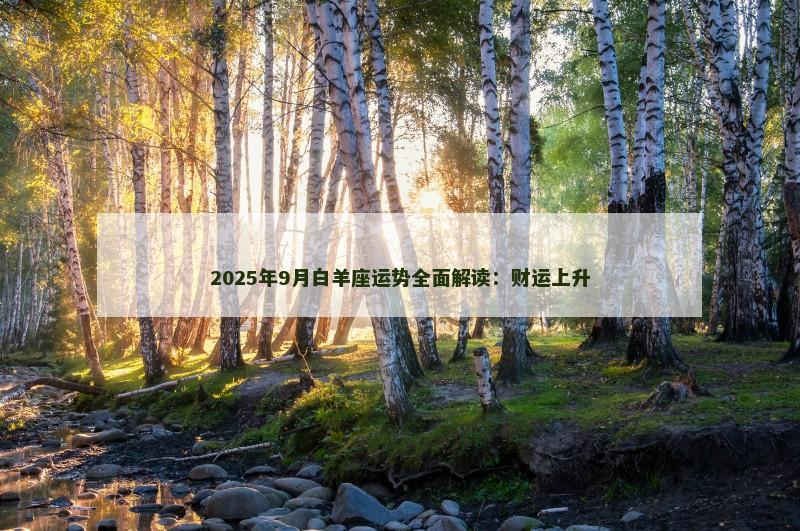 2025年9月白羊座运势全面解读：财运上升