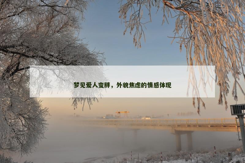 梦见爱人变胖，外貌焦虑的情感体现