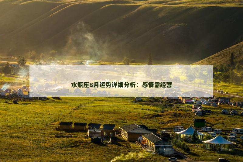 水瓶座8月运势详细分析：感情需经营