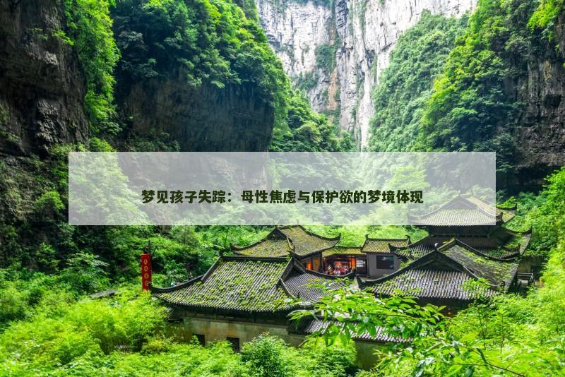 梦见孩子失踪：母性焦虑与保护欲的梦境体现