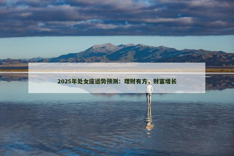 2025年处女座运势预测：理财有方，财富增长