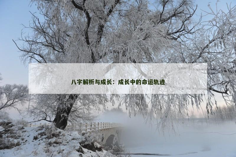 八字解析与成长：成长中的命运轨迹
