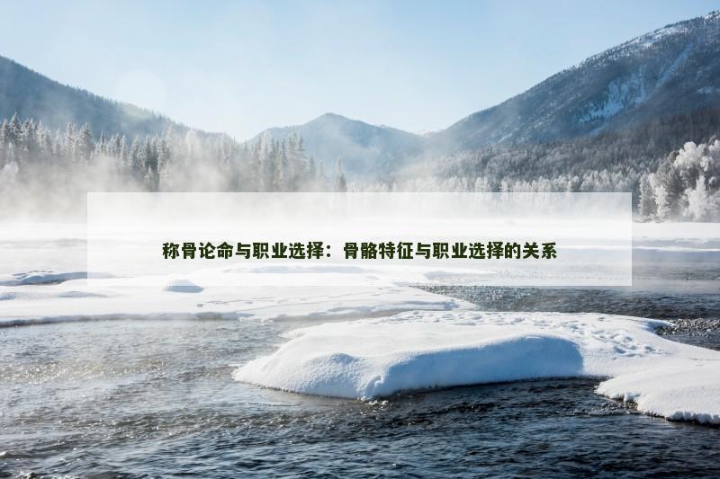 称骨论命与职业选择：骨骼特征与职业选择的关系