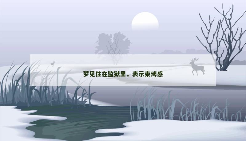 梦见住在监狱里，表示束缚感