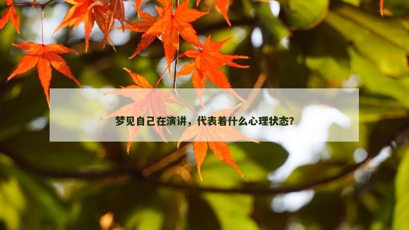 梦见自己在演讲，代表着什么心理状态？