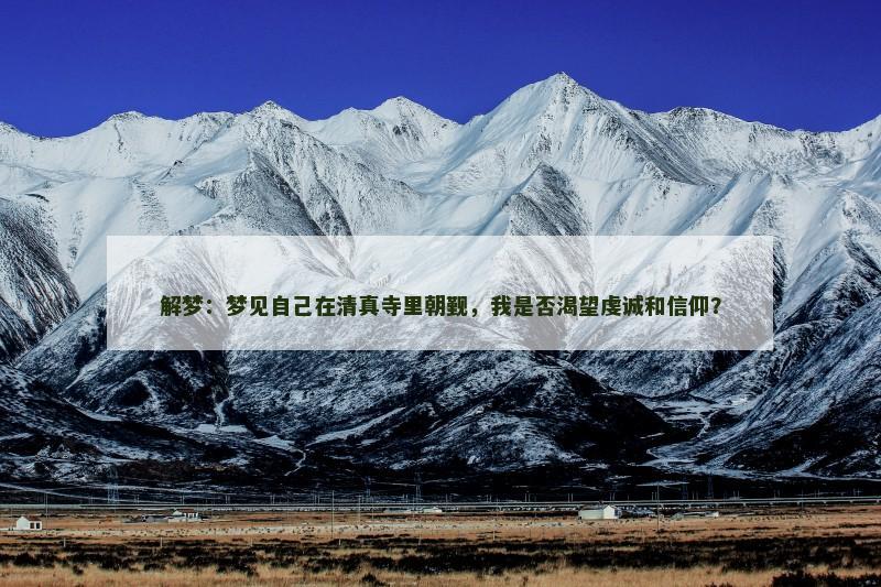 解梦：梦见自己在清真寺里朝觐，我是否渴望虔诚和信仰？