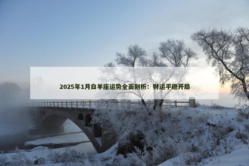2025年1月白羊座运势全面剖析：财运平稳开局