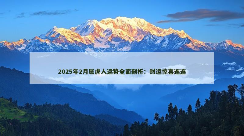 2025年2月属虎人运势全面剖析：财运惊喜连连