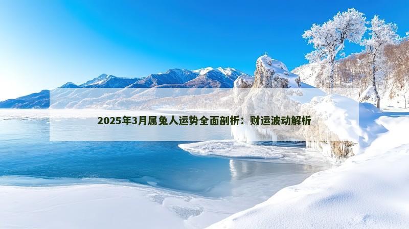 2025年3月属兔人运势全面剖析：财运波动解析