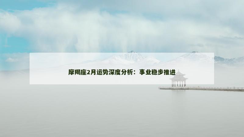 摩羯座2月运势深度分析：事业稳步推进