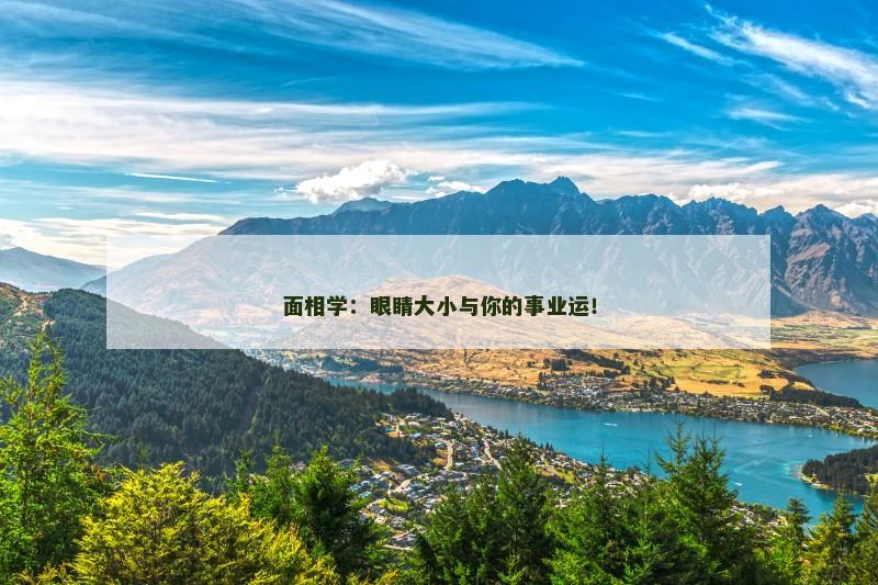 面相学：眼睛大小与你的事业运！