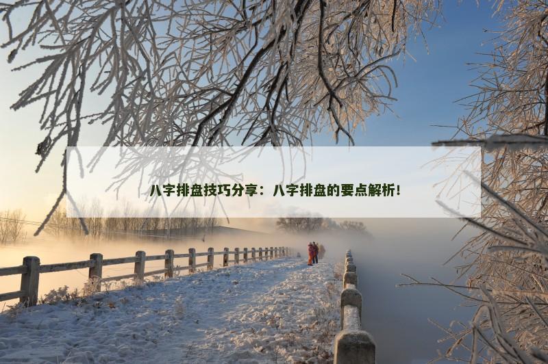 八字排盘技巧分享：八字排盘的要点解析！