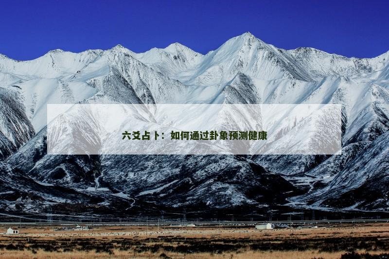 六爻占卜：如何通过卦象预测健康