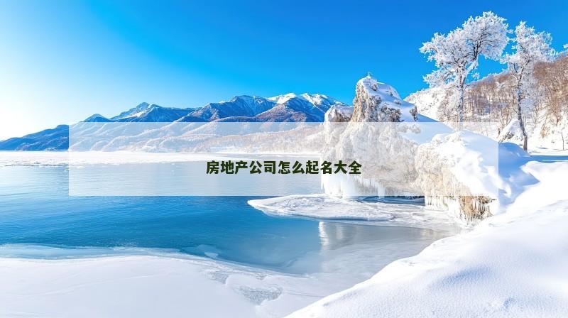 房地产公司怎么起名大全
