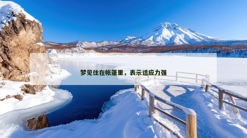 梦见住在帐篷里，表示适应力强