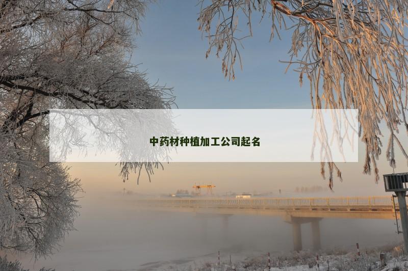 中药材种植加工公司起名
