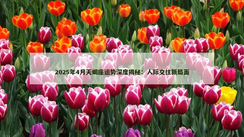 2025年4月天蝎座运势深度揭秘：人际交往新局面