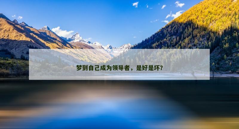 梦到自己成为领导者，是好是坏？