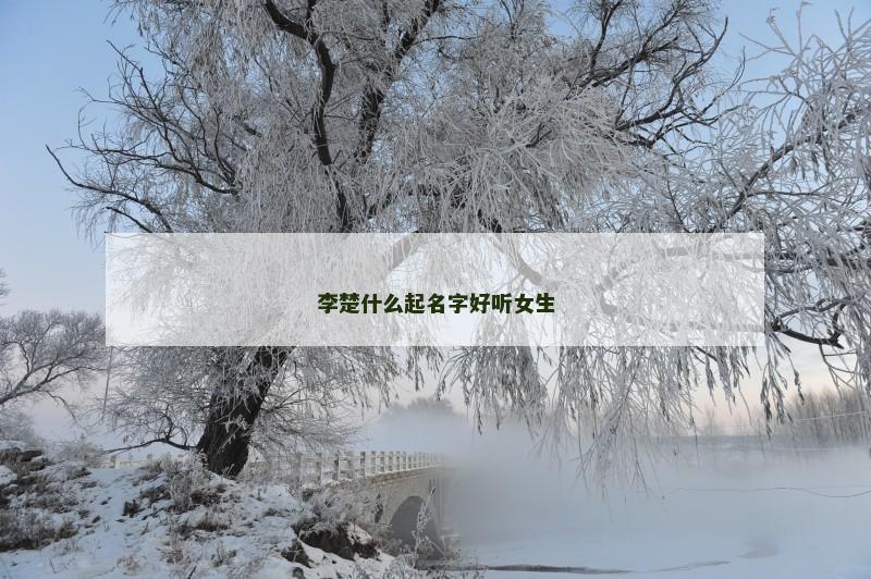 李楚什么起名字好听女生