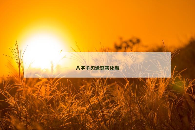 八字羊刃逢穿害化解