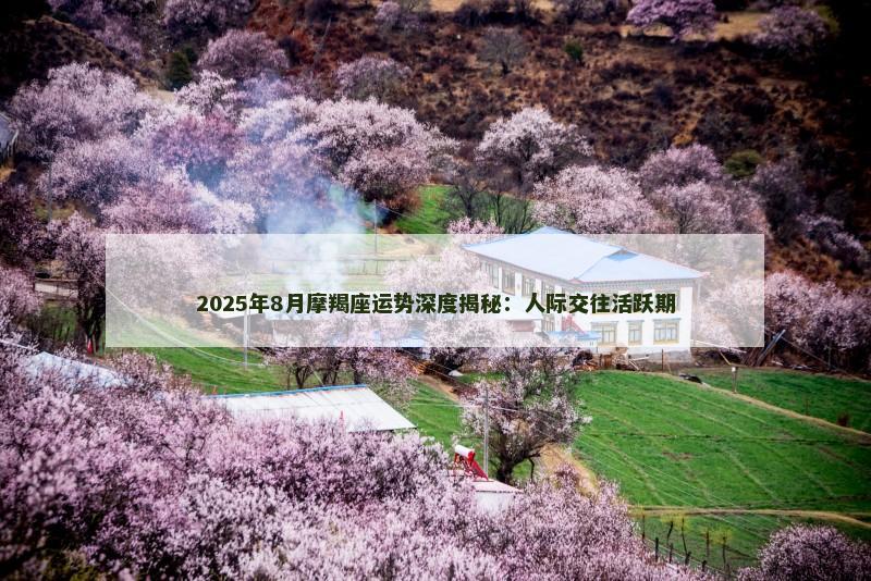 2025年8月摩羯座运势深度揭秘：人际交往活跃期