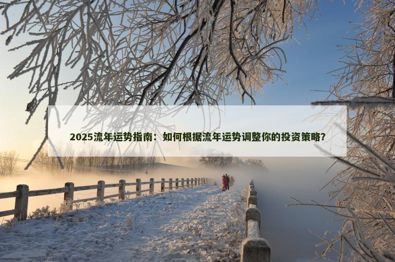 2025流年运势指南：如何根据流年运势调整你的投资策略？